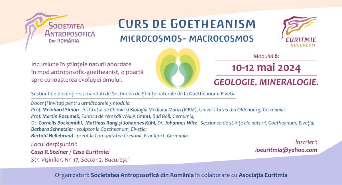 CURS DE GOETHEANISM -M6-, str. Vişinilor 17 - Bucureşti