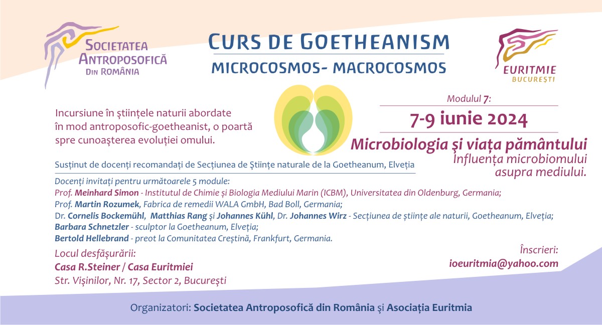 CURS DE GOETHEANISM -M7-, str. Vişinilor 17 - Bucureşti
