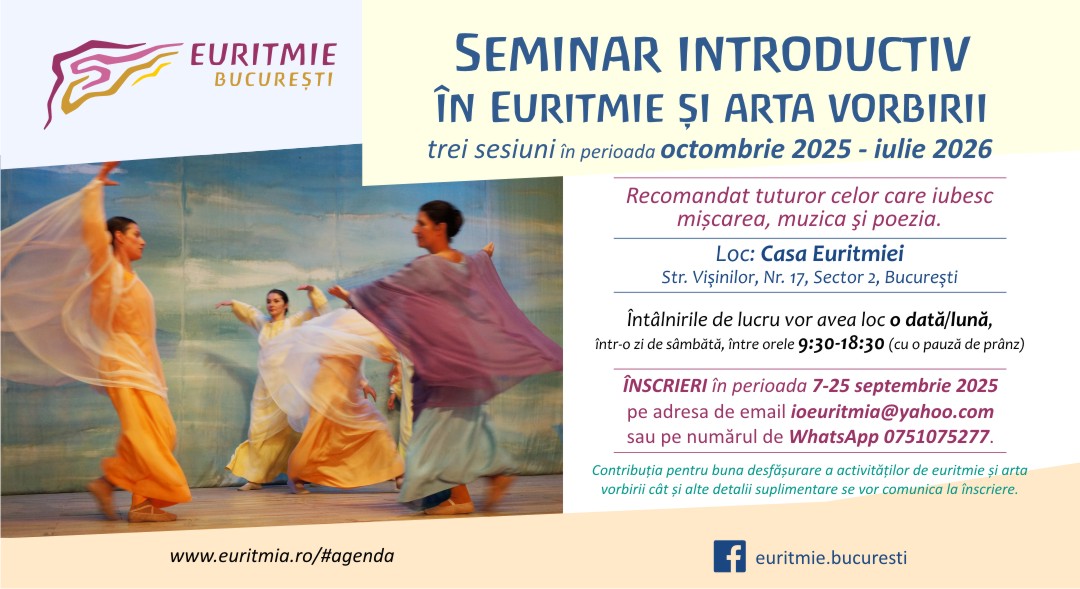 Seminar introductiv în EURITMIE, str. Vişinilor 17 - Bucureşti